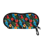 Macaw Parrot Pattern Print Glasses Case
