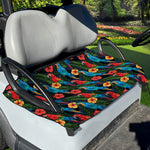 Macaw Parrot Pattern Print Golf Cart Seat Cover