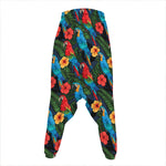 Macaw Parrot Pattern Print Hammer Pants