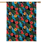 Macaw Parrot Pattern Print House Flag