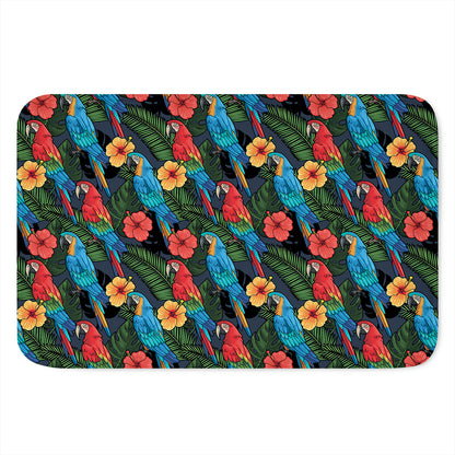 Macaw Parrot Pattern Print Indoor Door Mat