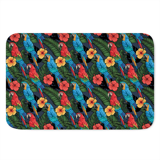 Macaw Parrot Pattern Print Indoor Door Mat