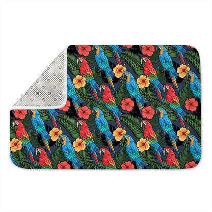 Macaw Parrot Pattern Print Indoor Door Mat