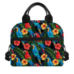 Macaw Parrot Pattern Print Insulated Lunch Bag