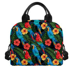 Macaw Parrot Pattern Print Insulated Lunch Bag