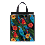 Macaw Parrot Pattern Print Insulated Lunch Tote