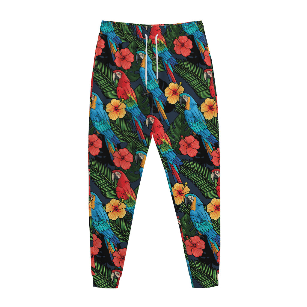 Macaw Parrot Pattern Print Jogger Pants