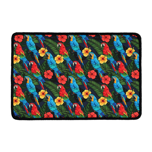 Macaw Parrot Pattern Print Kitchen Mat