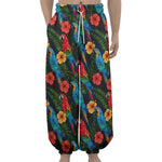 Macaw Parrot Pattern Print Lantern Pants