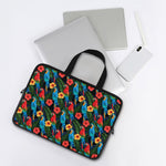 Macaw Parrot Pattern Print Laptop Sleeve With Handle