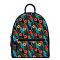 Macaw Parrot Pattern Print Leather Backpack