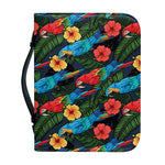 Macaw Parrot Pattern Print Leather Bible Cover