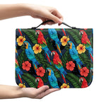Macaw Parrot Pattern Print Leather Bible Cover