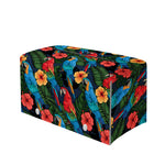 Macaw Parrot Pattern Print Leather Tissue Box Cover