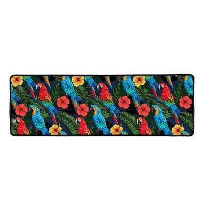 Macaw Parrot Pattern Print Long Kitchen Mat