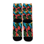 Macaw Parrot Pattern Print Long Socks