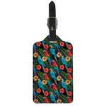 Macaw Parrot Pattern Print Luggage Tag