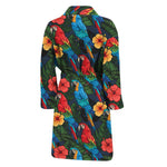 Macaw Parrot Pattern Print Men's Bathrobe
