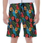 Macaw Parrot Pattern Print Men's Beach Shorts