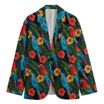 Macaw Parrot Pattern Print Men's Blazer
