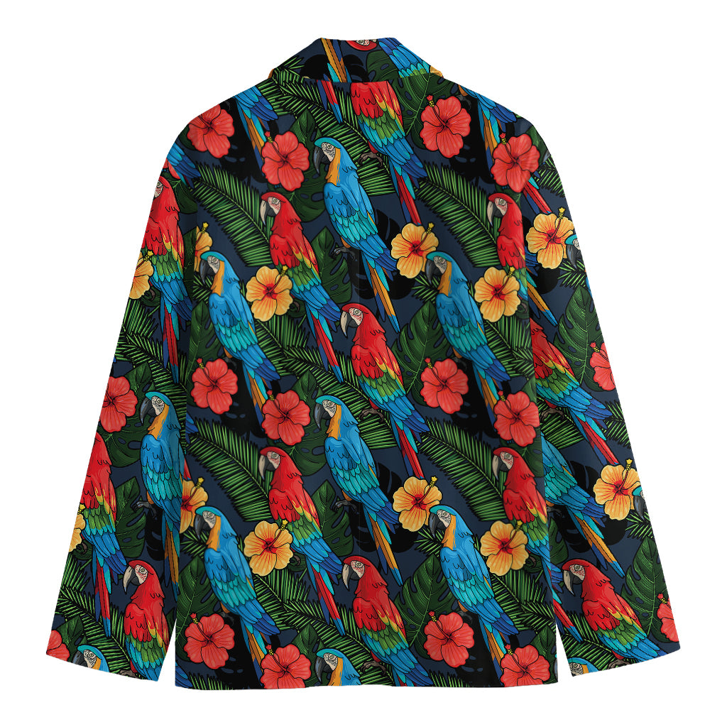 Macaw Parrot Pattern Print Men's Blazer