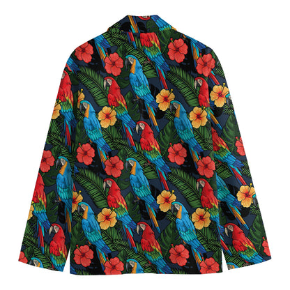 Macaw Parrot Pattern Print Men's Blazer