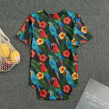 Macaw Parrot Pattern Print Men's Bodysuit