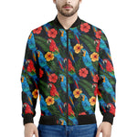Macaw Parrot Pattern Print Men's Bomber Jacket