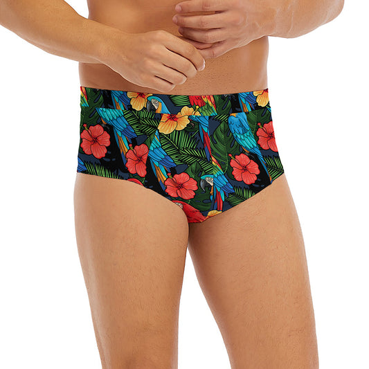 Macaw Parrot Pattern Print Men's Briefs