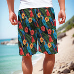 Macaw Parrot Pattern Print Men's Cargo Shorts