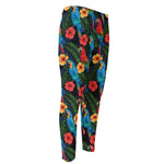 Macaw Parrot Pattern Print Men's Compression Pants