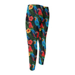 Macaw Parrot Pattern Print Men's Compression Pants
