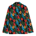 Macaw Parrot Pattern Print Men's Cotton Blazer