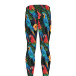 Macaw Parrot Pattern Print Men's leggings