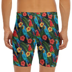 Macaw Parrot Pattern Print Men's Long Boxer Briefs