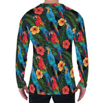 Macaw Parrot Pattern Print Men's Long Sleeve T-Shirt