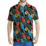 Macaw Parrot Pattern Print Men's Polo Shirt