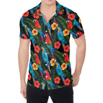 Macaw Parrot Pattern Print Men's Shirt