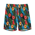Macaw Parrot Pattern Print Men's Athletic Shorts