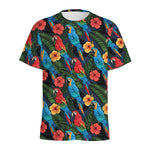 Macaw Parrot Pattern Print Men's Sports T-Shirt