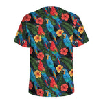 Macaw Parrot Pattern Print Men's Sports T-Shirt