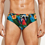 Macaw Parrot Pattern Print Men's Swim Briefs