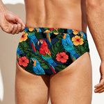 Macaw Parrot Pattern Print Men's Swim Briefs
