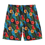 Macaw Parrot Pattern Print Men's Swim Trunks