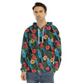 Macaw Parrot Pattern Print Men's Velvet Pullover Hoodie