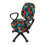 Macaw Parrot Pattern Print Office Chair Cover