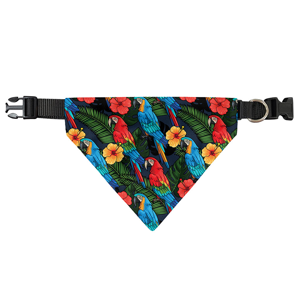 Macaw Parrot Pattern Print Over The Collar Dog Bandana