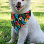 Macaw Parrot Pattern Print Over The Collar Dog Bandana