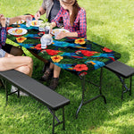Macaw Parrot Pattern Print Picnic Table Cover