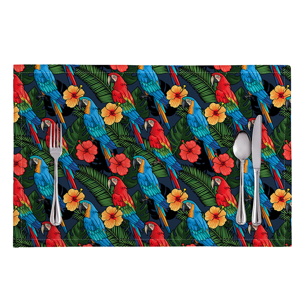 Macaw Parrot Pattern Print Placemat
